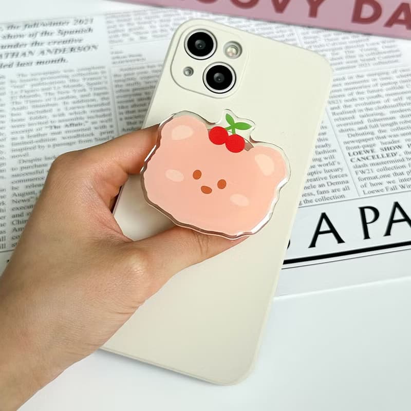 Cherry bear grip smartphone acrylic smart tok