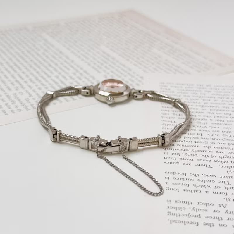 Citizen Cletia Silver Tone Watch With Chain Bracelet