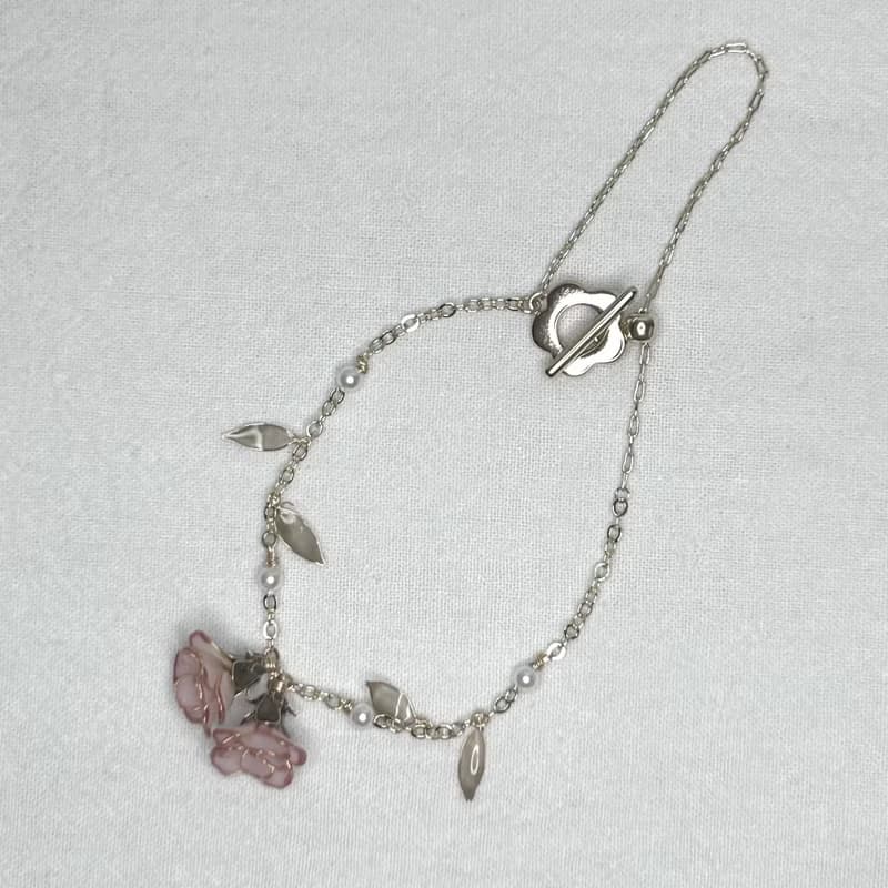 【康乃馨 -水晶花手鍊】水晶花 樹脂 飾品