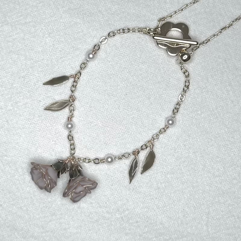 【康乃馨 -水晶花手鍊】水晶花 樹脂 飾品