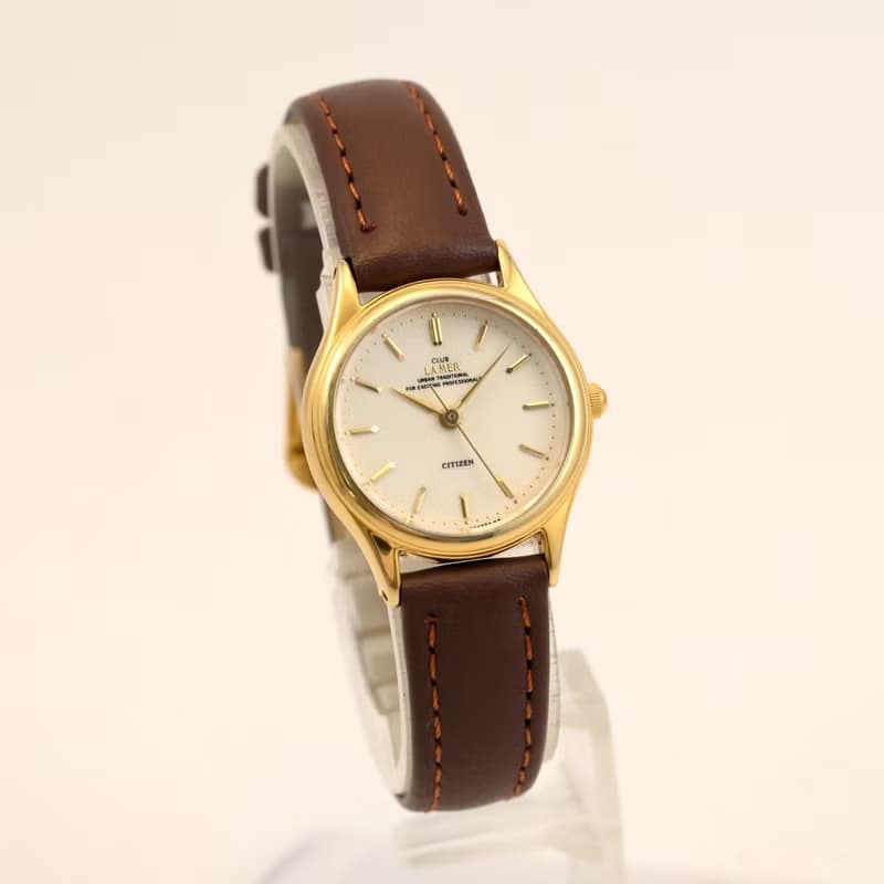 CITIZEN CLUB LA MER レディース腕時計 QUARTZ 24mm Round Shape Beige Dial 手錶 古董錶