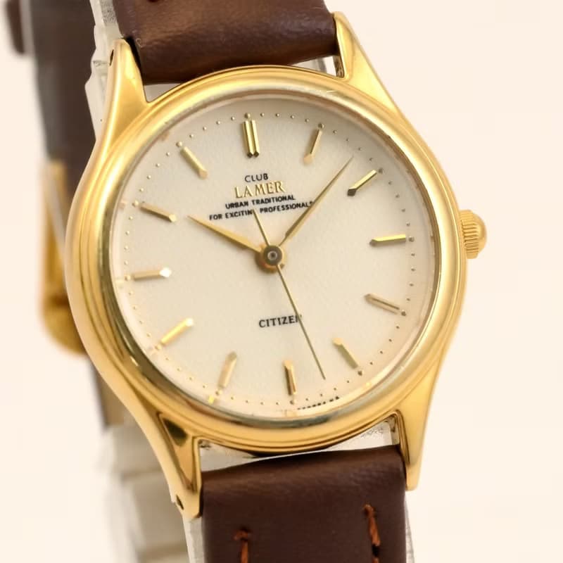 CITIZEN CLUB LA MER レディース腕時計 QUARTZ 24mm Round Shape Beige Dial 手錶 古董錶