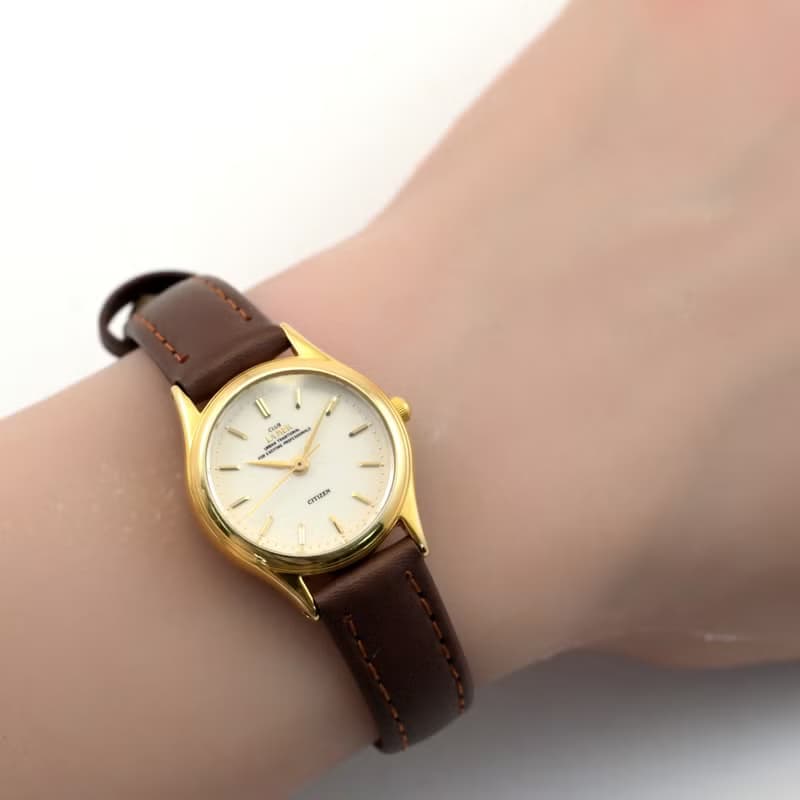CITIZEN CLUB LA MER レディース腕時計 QUARTZ 24mm Round Shape Beige Dial 手錶 古董錶