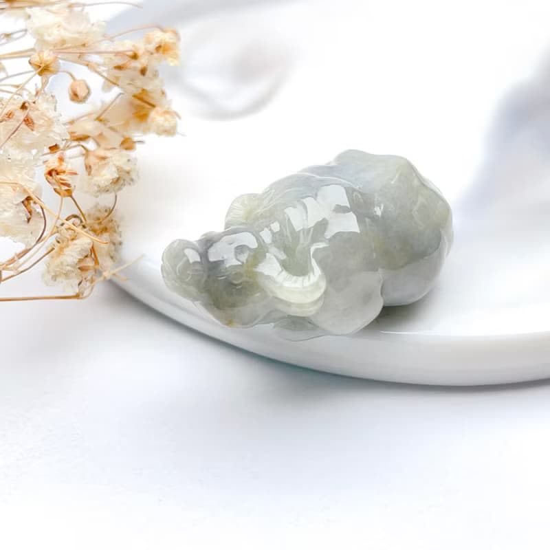 黃翡飄烏雞翡翠水牛擺飾擺件 | 天然緬甸玉A貨翡翠 | 送禮
