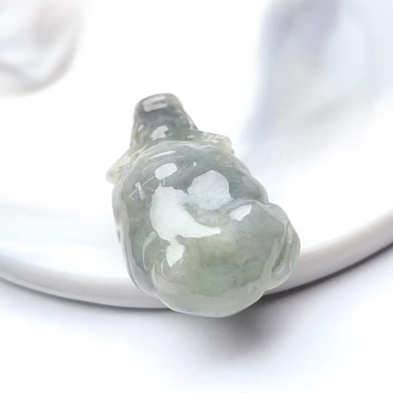 黃翡飄烏雞翡翠水牛擺飾擺件 | 天然緬甸玉A貨翡翠 | 送禮