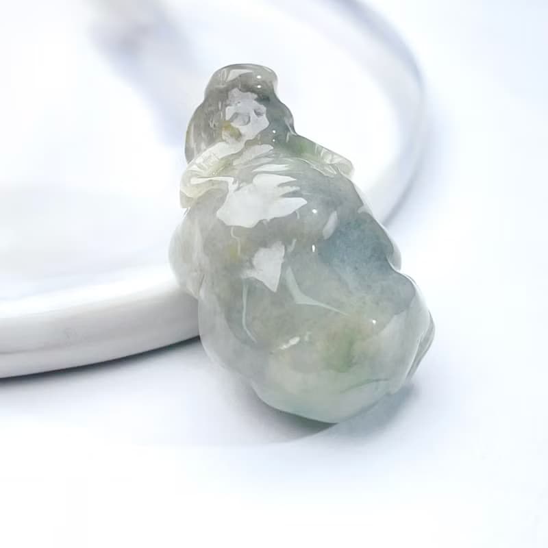 黃翡飄烏雞翡翠水牛擺飾擺件 | 天然緬甸玉A貨翡翠 | 送禮