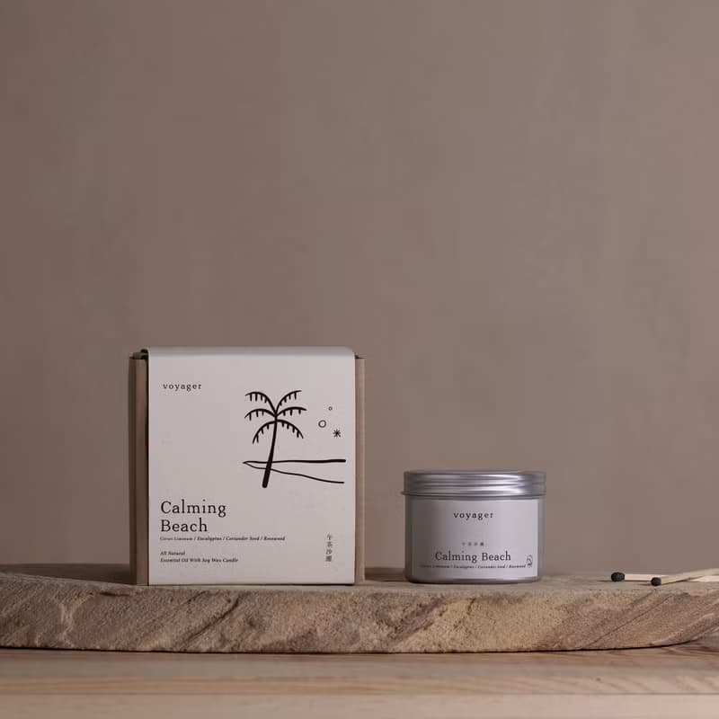 海二 | 午茶沙灘 天然精油香氛蠟燭 | voyager