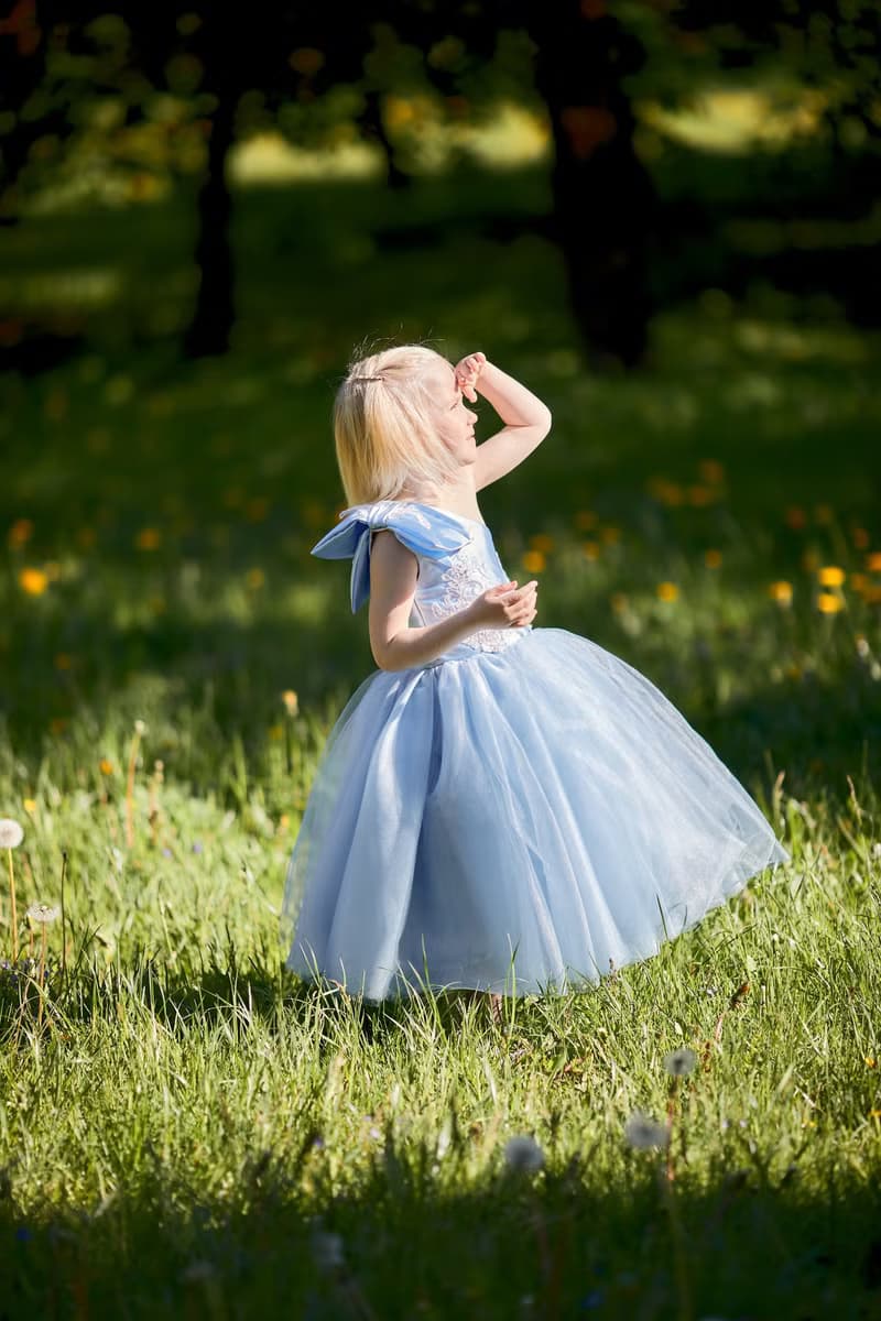 薄紗花蕾絲女孩連衣裙 適合婚禮 生日 音樂會等。