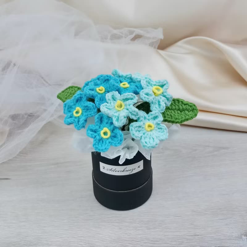 Forget-me-not  勿忘我 手鉤花 生日禮物 小盆花 情人節