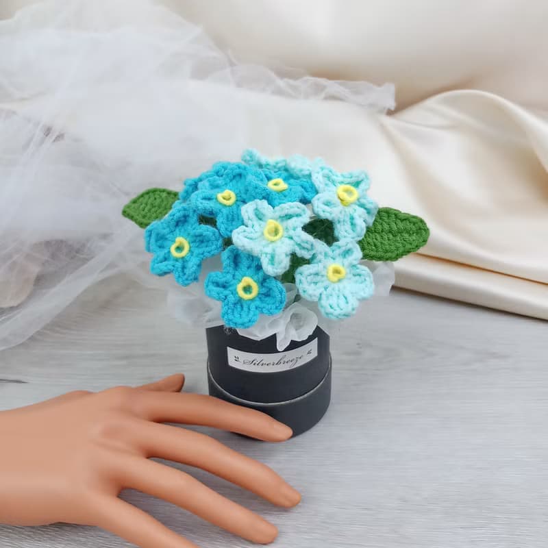Forget-me-not  勿忘我 手鉤花 生日禮物 小盆花 情人節