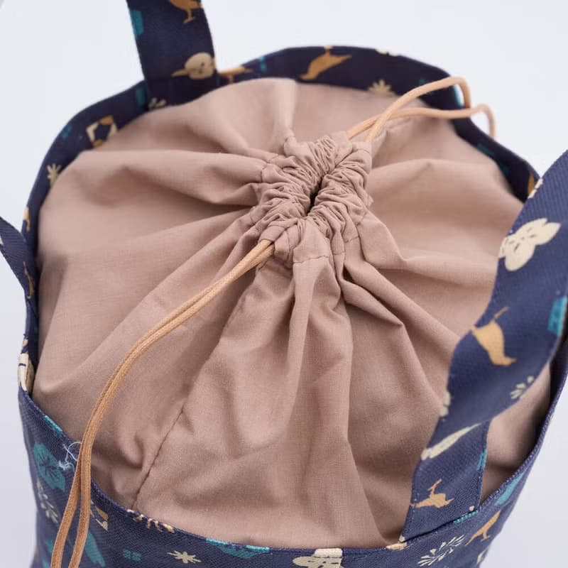 束口便當袋/經典花色/沉穩藍/經典新色IV