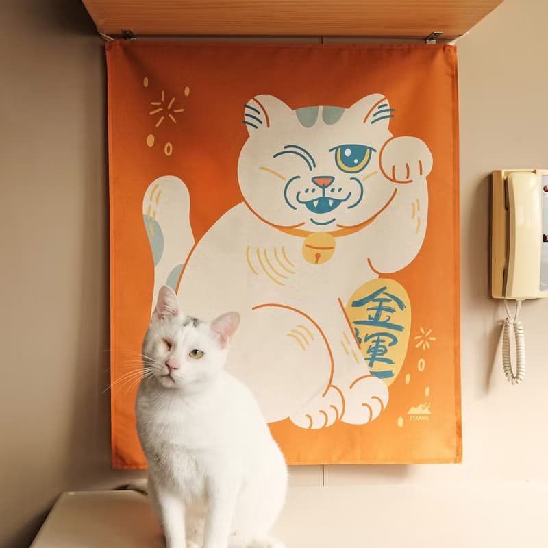 招財貓島民掛布 / 事吉