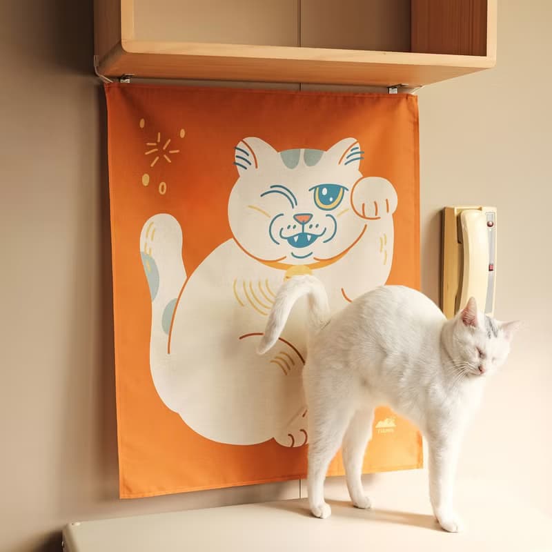 招財貓島民掛布 / 事吉