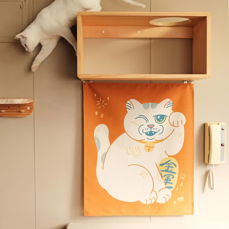 招財貓島民掛布 / 事吉