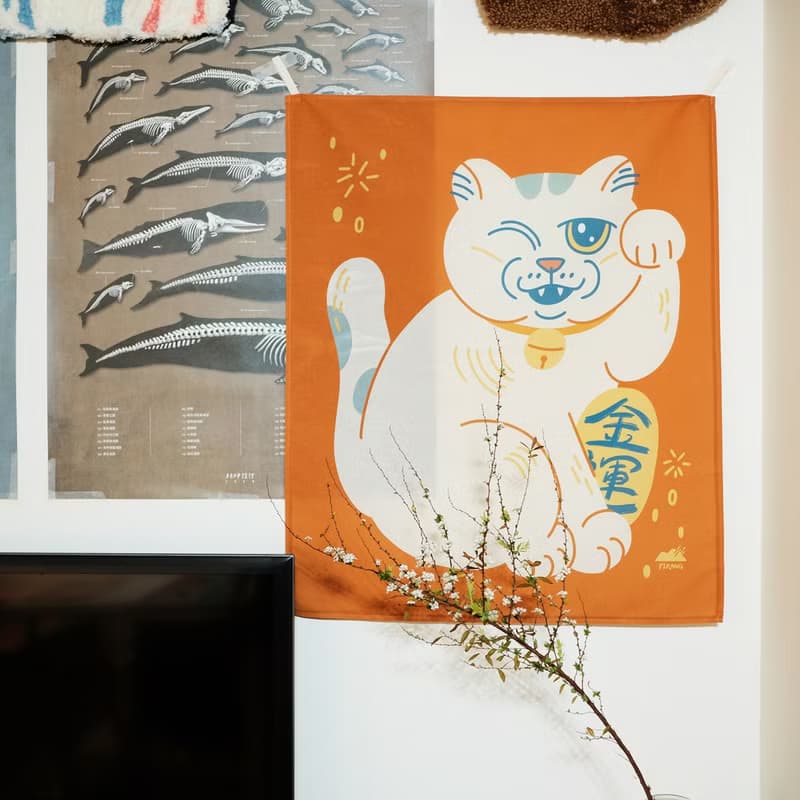 招財貓島民掛布 / 事吉