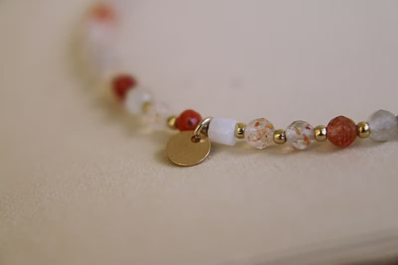 手環 草莓晶 瑪瑙 天然石 - 好消息 -
