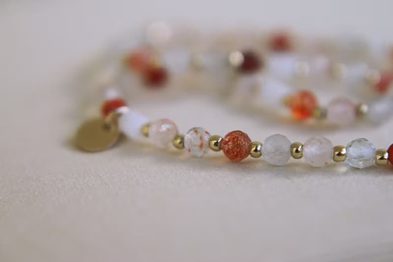 手環 草莓晶 瑪瑙 天然石 - 好消息 -