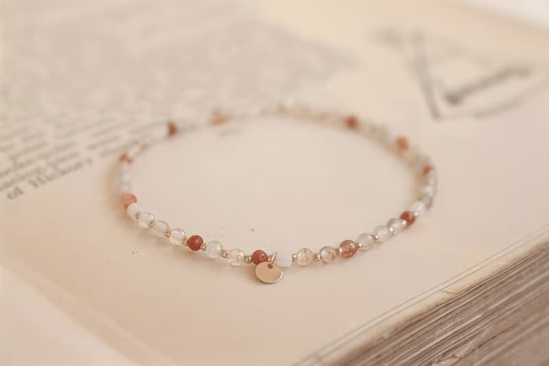 手環 草莓晶 瑪瑙 天然石 - 好消息 -