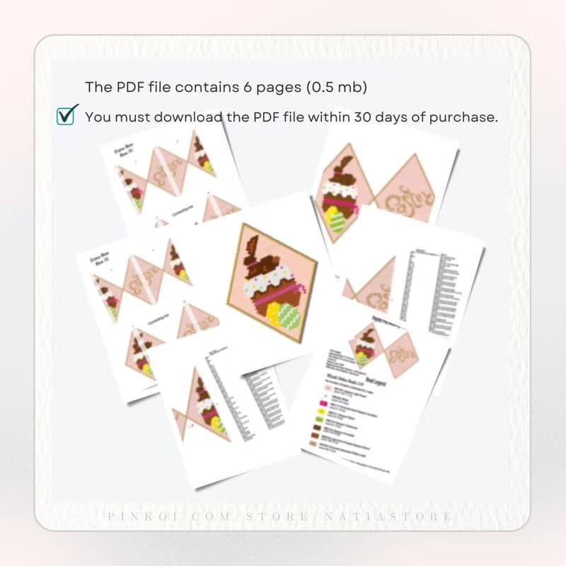 【數位】Chocolate Hare Peyote Pod / Beading PDF Pattern / Seed Beads Easter Ornament