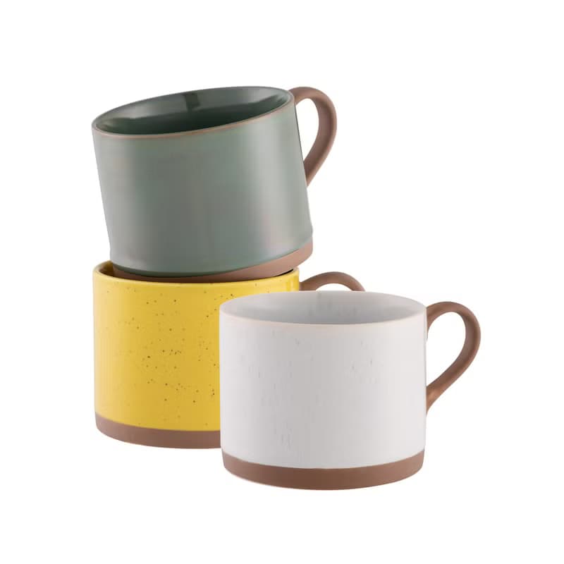 Belleek Living 陶瓷雙色馬克杯3入組 300ml 入厝禮