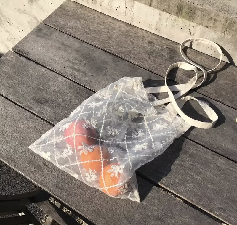 法式復古 半透蕾絲單肩包 斜挎包