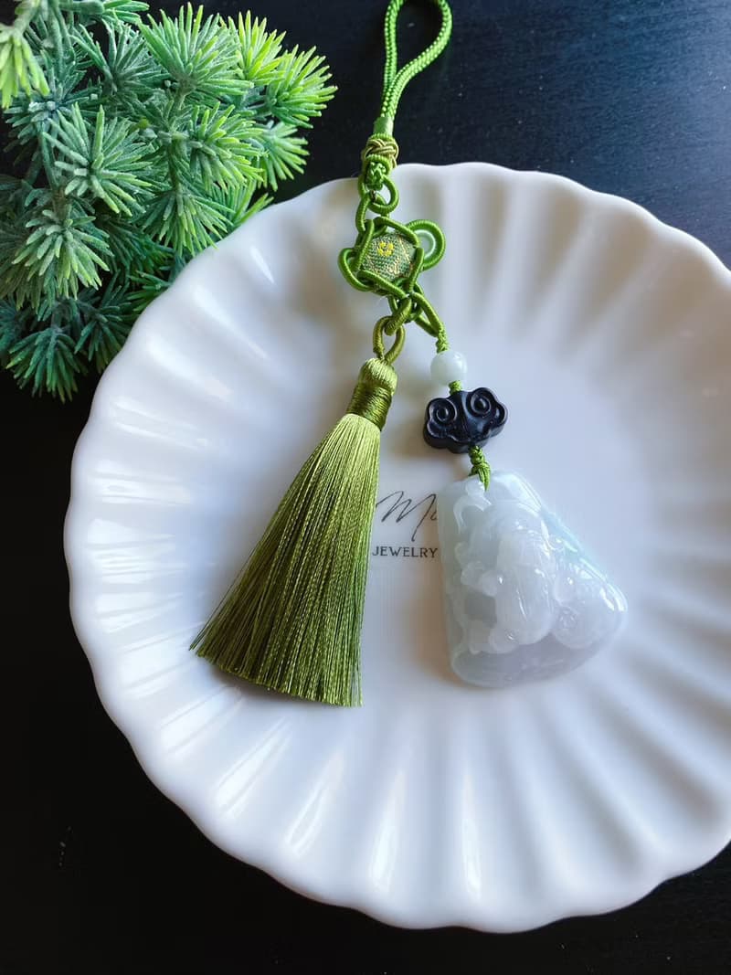 天然緬甸玉 翡翠 富貴如意 三腳金蟾 招財進寶 包掛 禮物