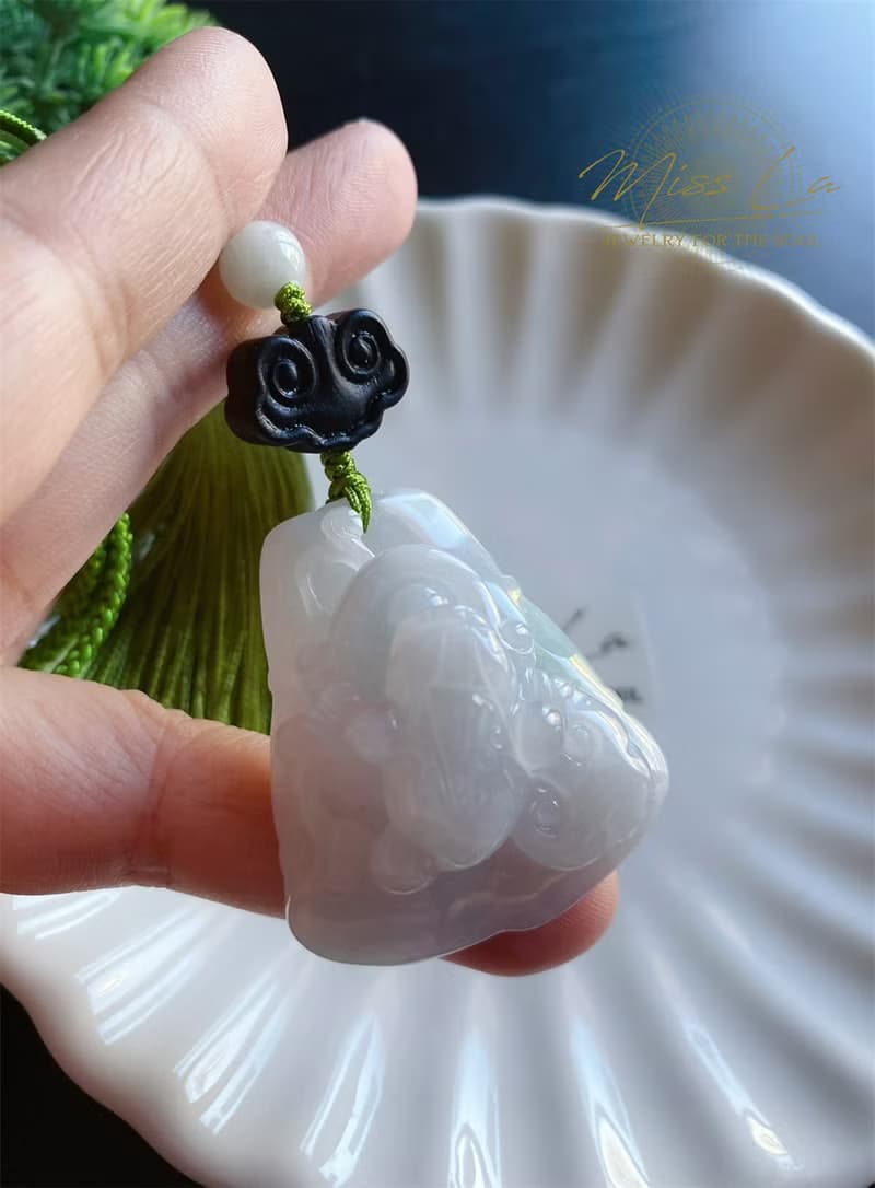 天然緬甸玉 翡翠 富貴如意 三腳金蟾 招財進寶 包掛 禮物
