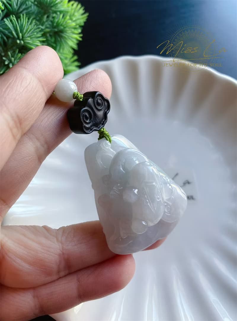 天然緬甸玉 翡翠 富貴如意 三腳金蟾 招財進寶 包掛 禮物