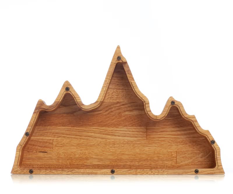 Mountain Piggy Bank - Custom Name Coin Bank - Personalized Gift for Boys Girls
