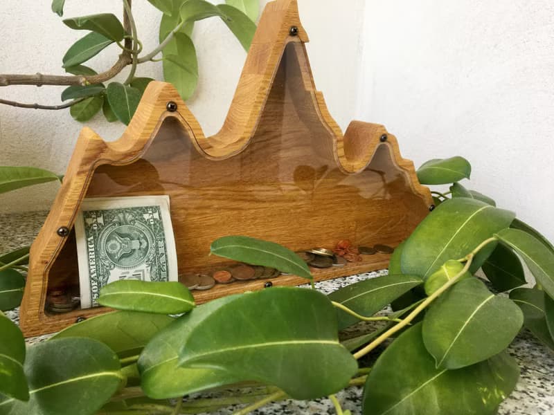 Mountain Piggy Bank - Custom Name Coin Bank - Personalized Gift for Boys Girls