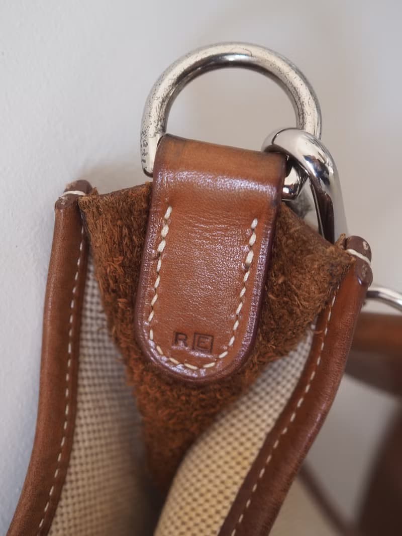 HERMES エルメス エブリン GM ショルダーバッグ トワルアッシュ ブラウン レザー ヴィンテージ ユニセックス