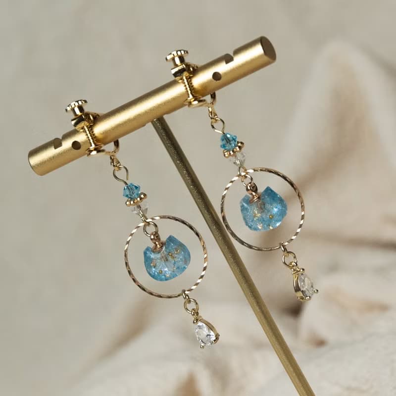 銀河系貓咪多色耳環  星空渲染 耳針 耳夾