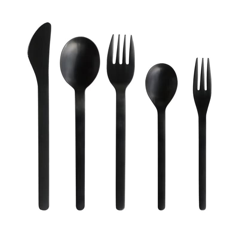 日本【SALUS 佐藤金屬】機內用餐具(黑)