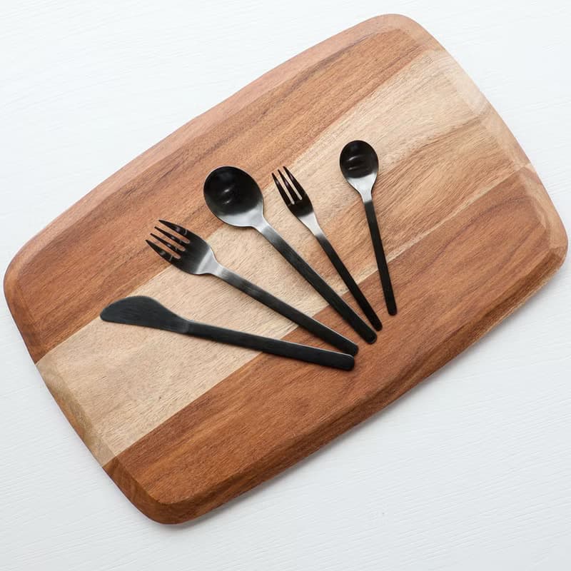 日本【SALUS 佐藤金屬】機內用餐具(黑)