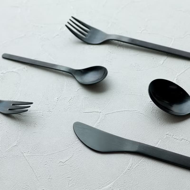 日本【SALUS 佐藤金屬】機內用餐具(黑)