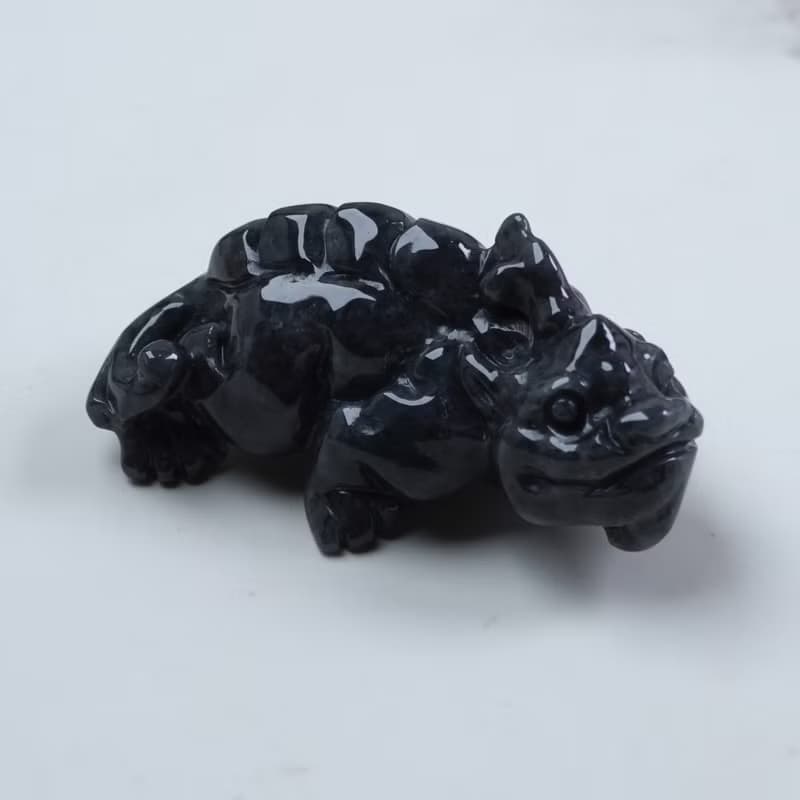 【招財神獸】烏雞翡翠貔貅擺飾 | 天然緬甸玉翡翠A貨 | 送禮