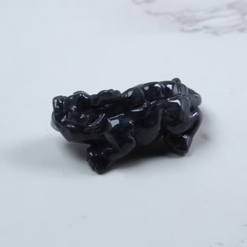 【招財神獸】烏雞翡翠貔貅擺飾 | 天然緬甸玉翡翠A貨 | 送禮