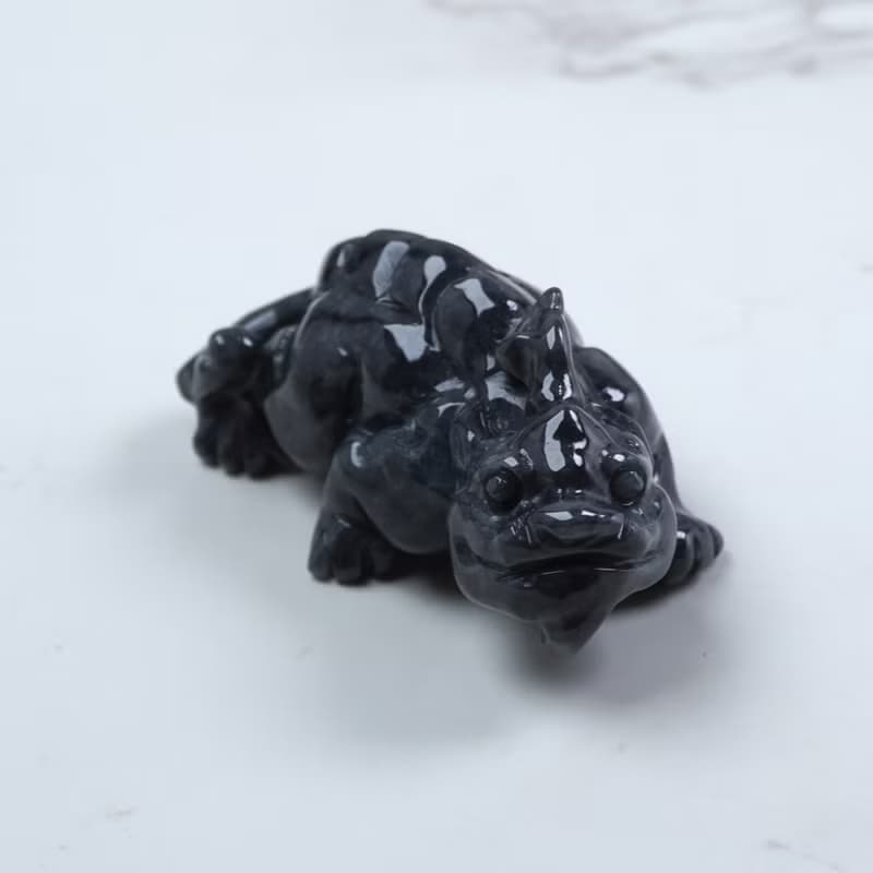 【招財神獸】烏雞翡翠貔貅擺飾 | 天然緬甸玉翡翠A貨 | 送禮