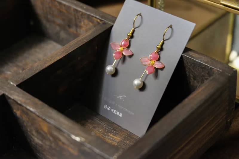 耳針x耳夾水晶花_夏日小花(兩色)_光點飾品