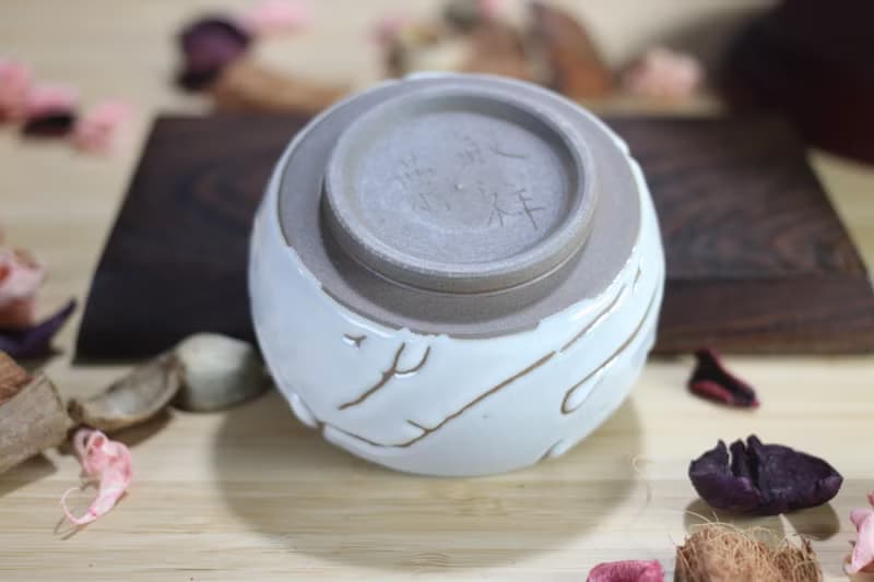 【送禮好物】160ml 踏雪尋梅 茶杯 官窯縮釉 鶯歌葉敏祥手作