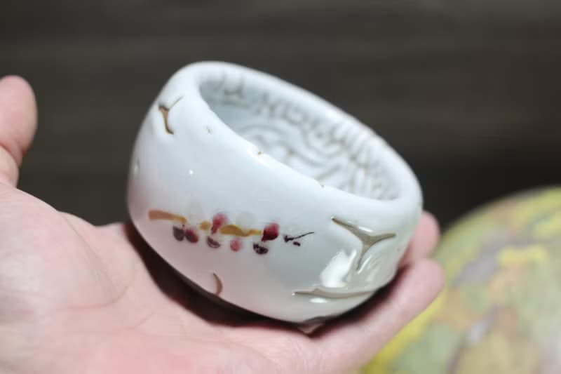 【送禮好物】160ml 踏雪尋梅 茶杯 官窯縮釉 鶯歌葉敏祥手作