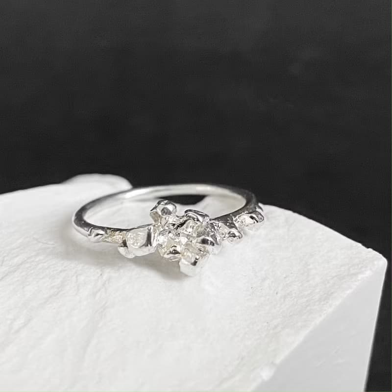 晶簇戒指 Cluster Ring 925純銀