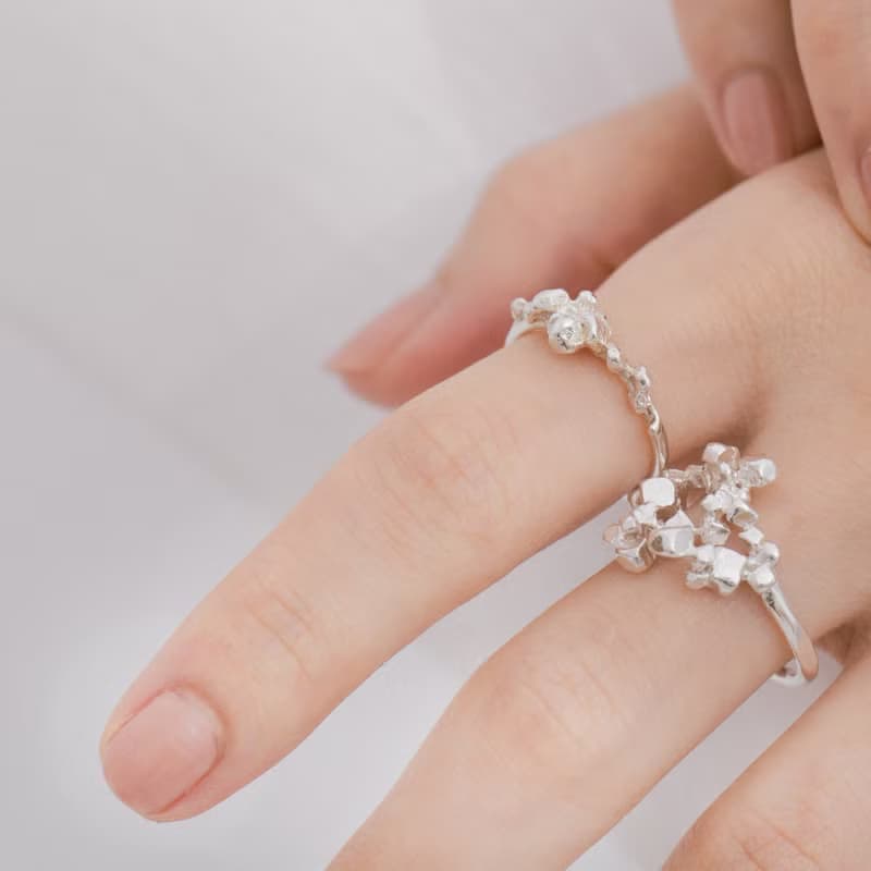 晶簇戒指 Cluster Ring 925純銀