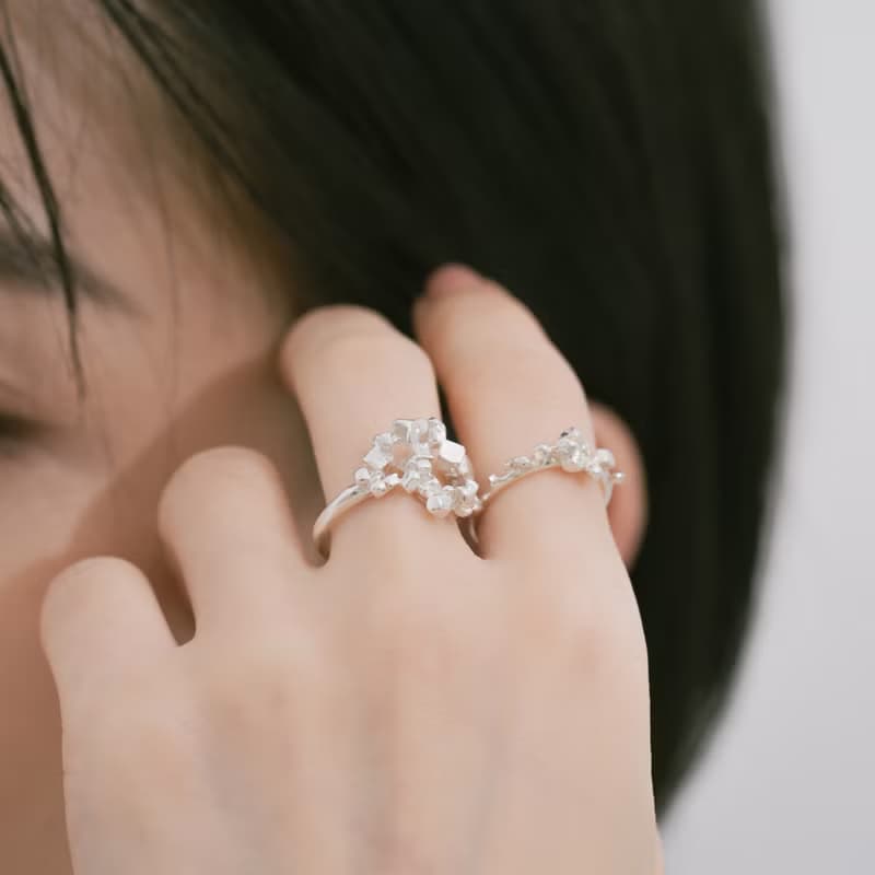 晶簇戒指 Cluster Ring 925純銀