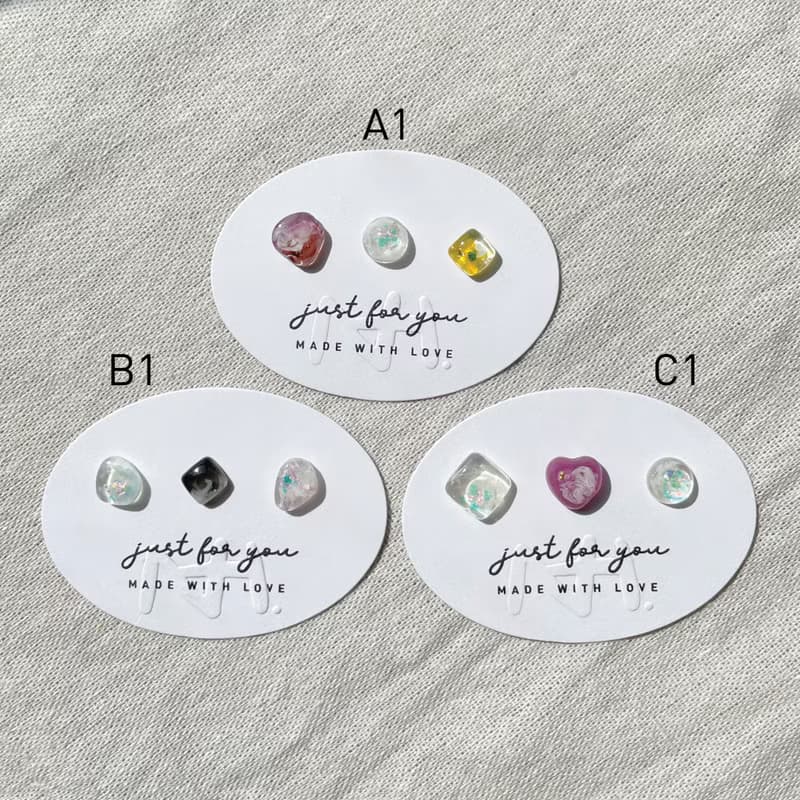 TeenyTinyCraft | 粒粒石•透幻1-3 手工耳骨夾/耳飾/戒指