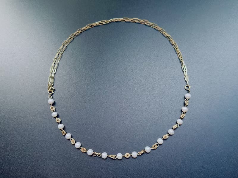 18K金/14K注金 天然淡水珍珠項鍊手鍊 獨立原創設計多種配戴方