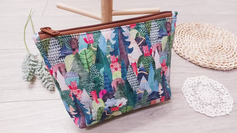 送禮推薦手作【拉鍊收納包】【厚鋪棉】拉鍊小包-托特小包-化妝包