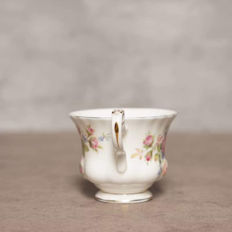 英國名瓷Royal Albert Moss Rose系列22k金骨瓷茶杯/咖啡杯組