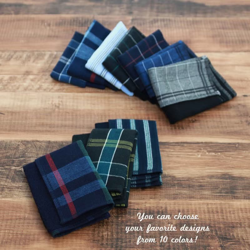 Men's Gauze Towel Handkerchief Present Boyfriend Cool Fashion 25cm×25cm Japan