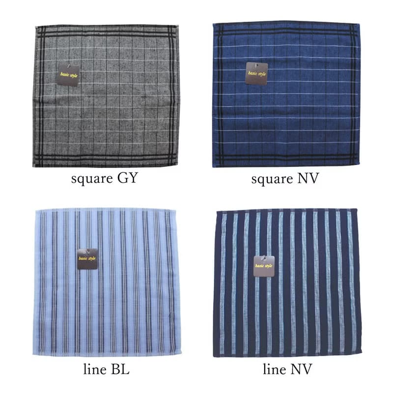 Men's Gauze Towel Handkerchief Present Boyfriend Cool Fashion 25cm×25cm Japan